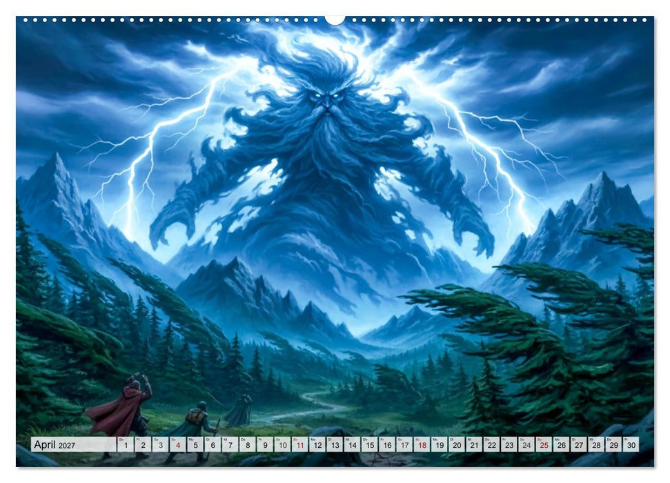 Deutsche Sagen - Helden, Dämonen, Mythen (CALVENDO Premium Wandkalender 2027)