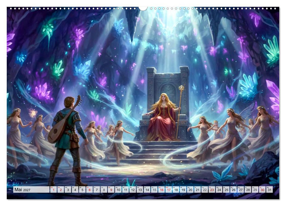 Deutsche Sagen - Helden, Dämonen, Mythen (CALVENDO Premium Wandkalender 2027)