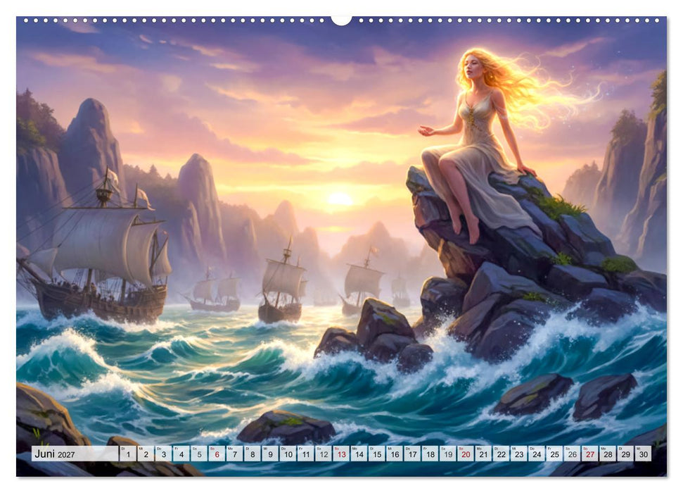Deutsche Sagen - Helden, Dämonen, Mythen (CALVENDO Premium Wandkalender 2027)