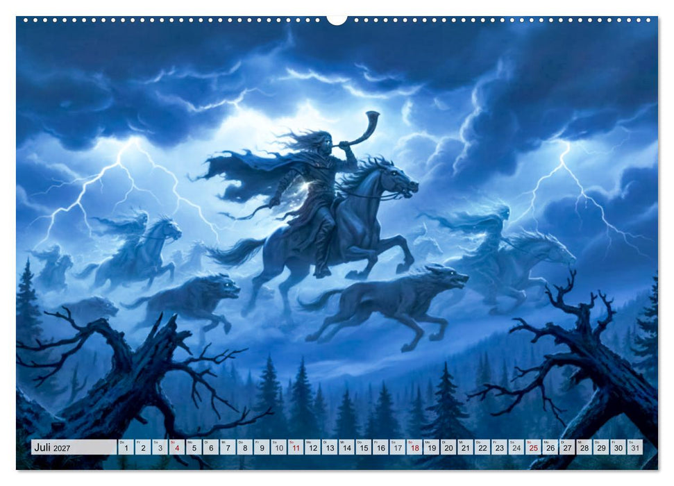 Deutsche Sagen - Helden, Dämonen, Mythen (CALVENDO Premium Wandkalender 2027)
