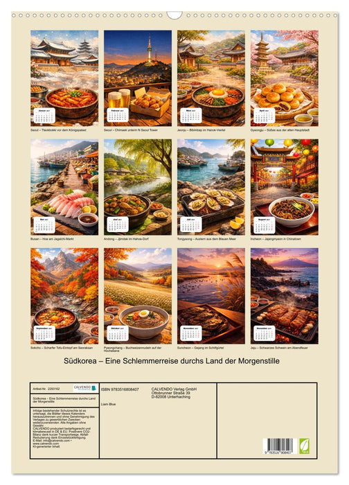 Südkorea – Eine Schlemmerreise durchs Land der Morgenstille (CALVENDO Wandkalender 2027)