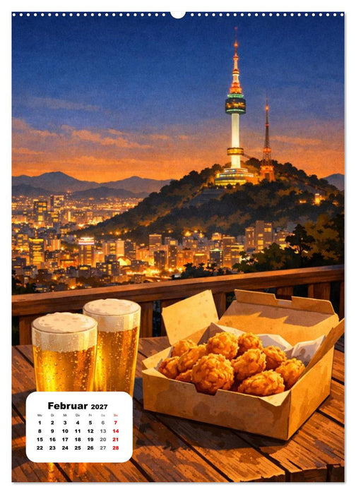 Südkorea – Eine Schlemmerreise durchs Land der Morgenstille (CALVENDO Wandkalender 2027)