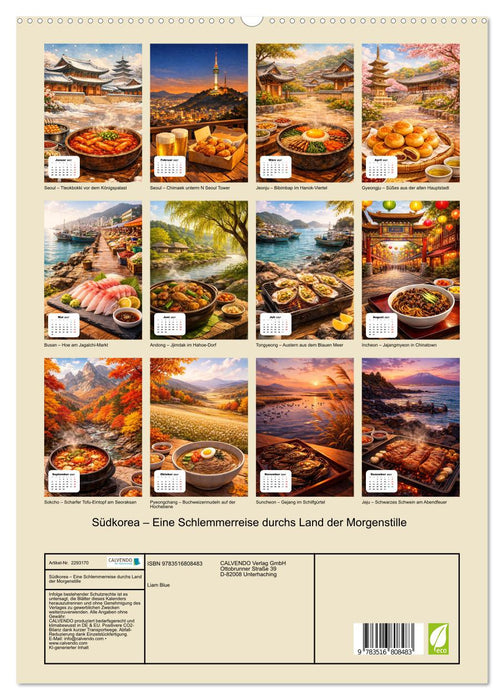 Südkorea – Eine Schlemmerreise durchs Land der Morgenstille (CALVENDO Premium Wandkalender 2027)