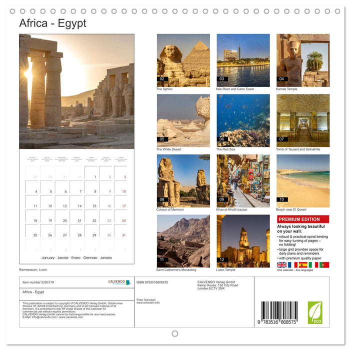 Africa - Egypt (CALVENDO Monthly Calendar 2027)