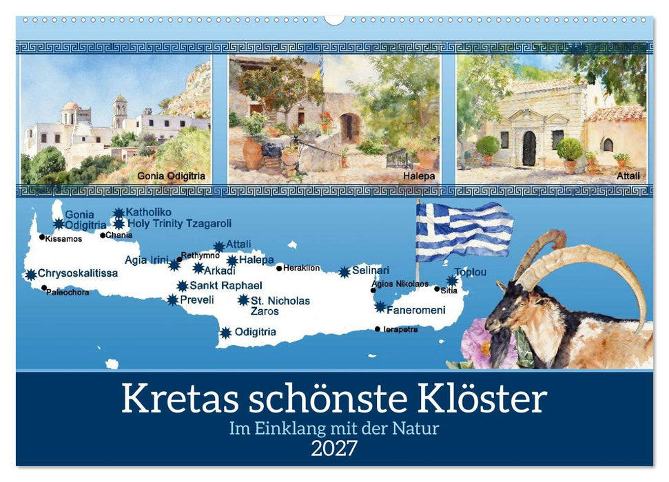 Kretas schönste Klöster (CALVENDO Wandkalender 2027)