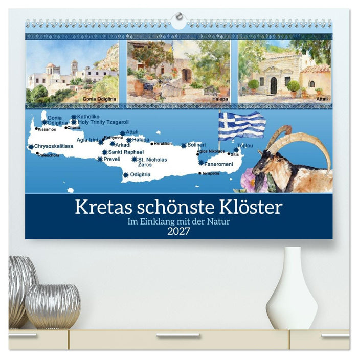 Kretas schönste Klöster (CALVENDO Premium Wandkalender 2027)