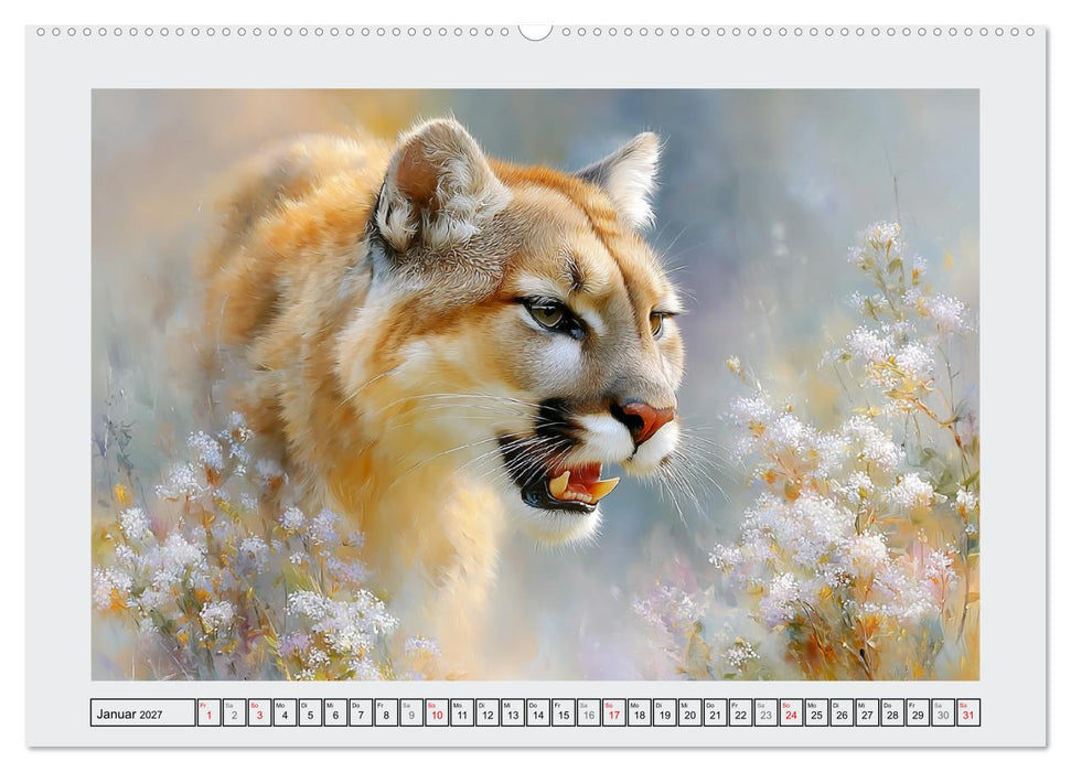 Berglöwen. Kraftvolle Eleganz der Wildnis (CALVENDO Wandkalender 2027)