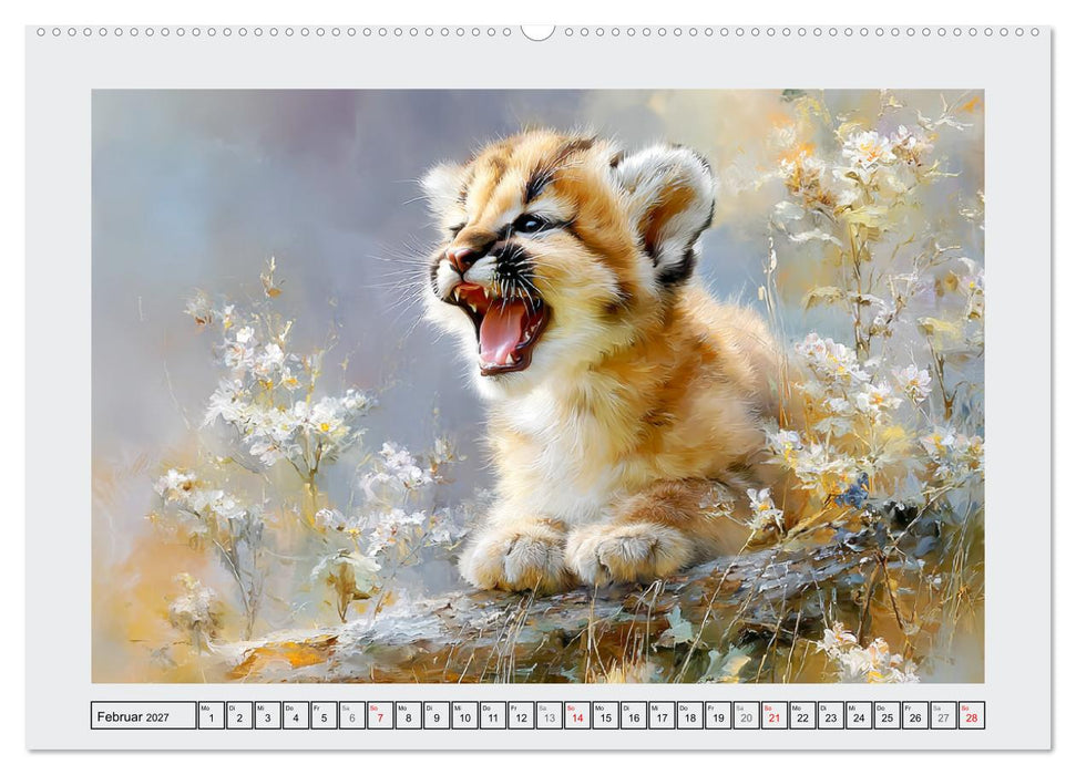 Berglöwen. Kraftvolle Eleganz der Wildnis (CALVENDO Wandkalender 2027)