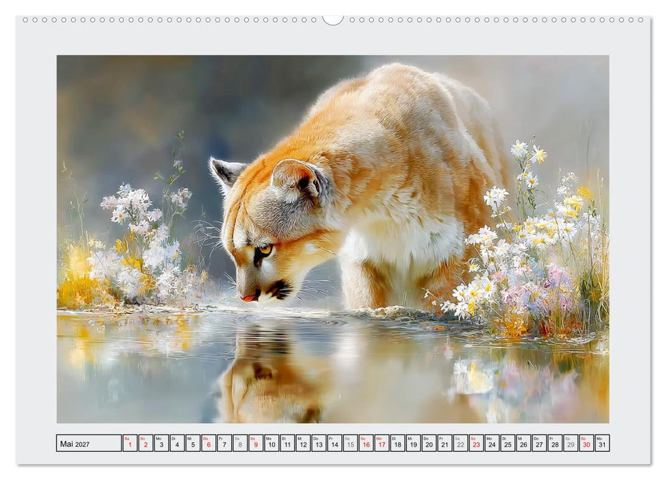 Berglöwen. Kraftvolle Eleganz der Wildnis (CALVENDO Premium Wandkalender 2027)