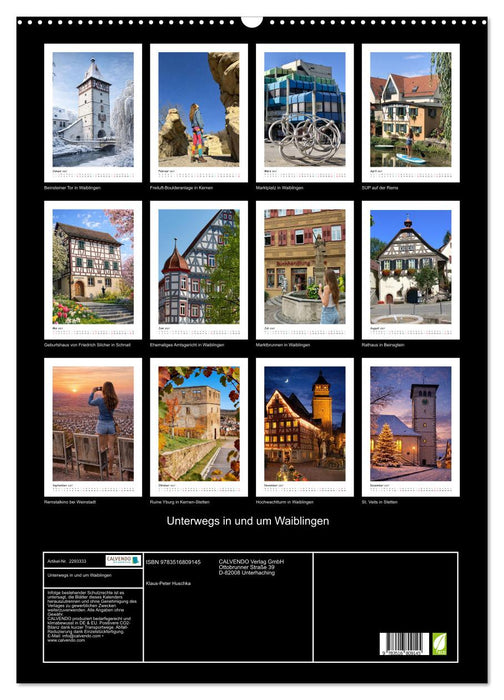 Unterwegs in und um Waiblingen (CALVENDO Wandkalender 2027)