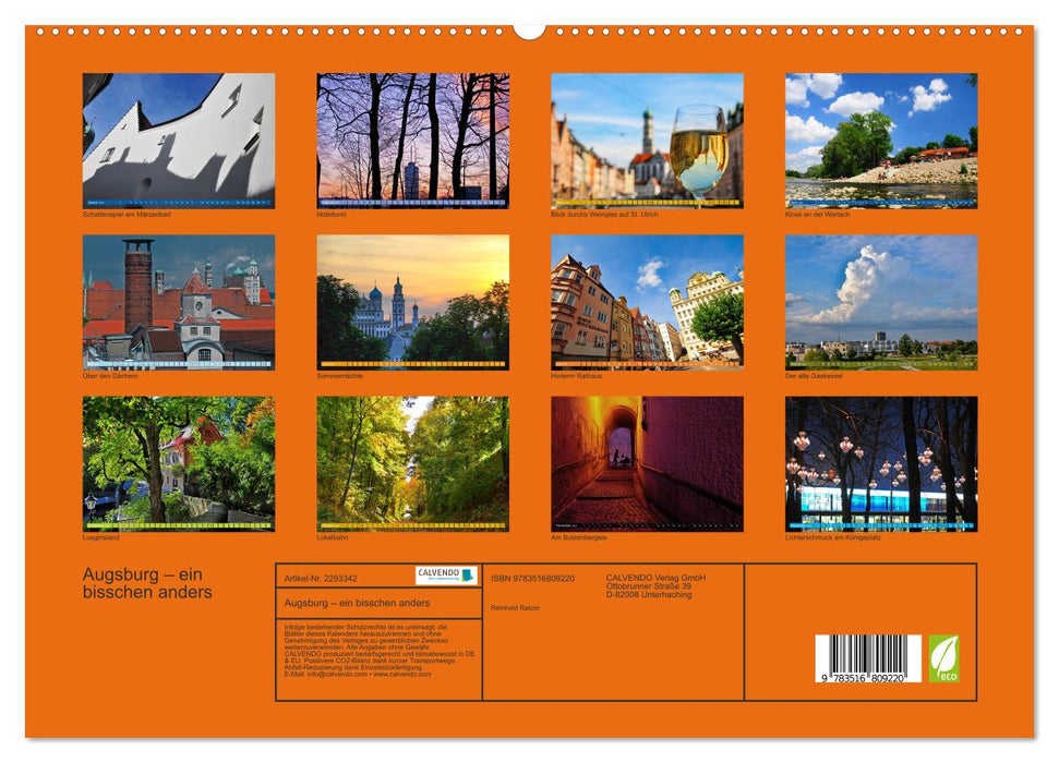 Augsburg – ein bisschen anders (CALVENDO Premium Wandkalender 2027)