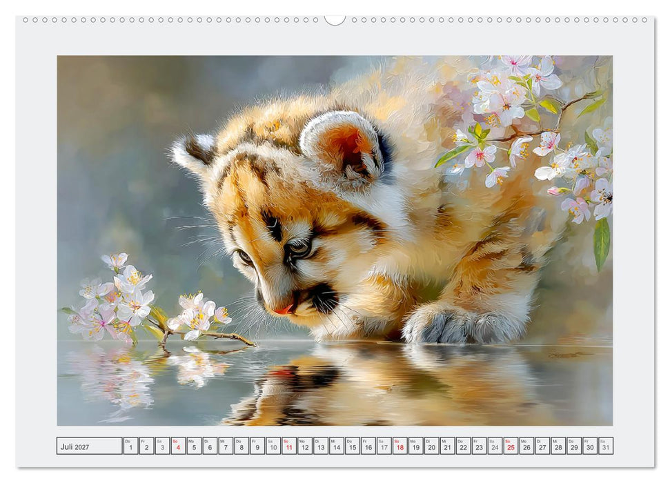 Pumababys. Verspielte Berglöwenkinder in der Natur (CALVENDO Premium Wandkalender 2027)