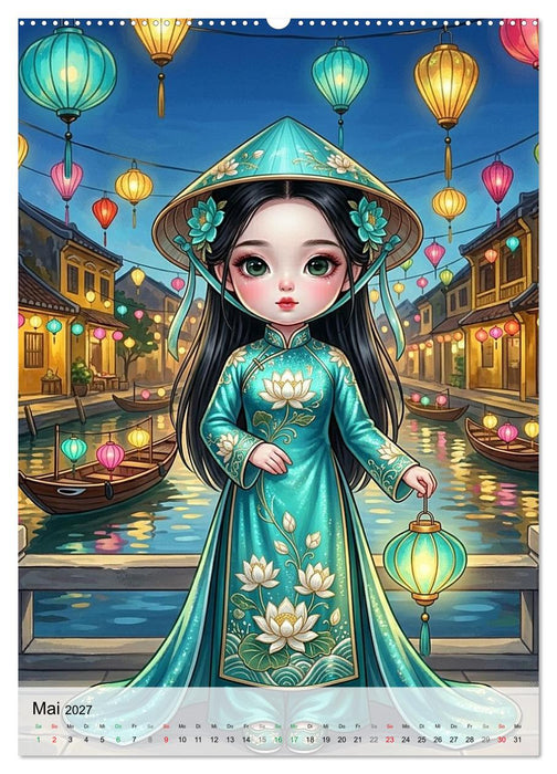 Fabulous Dolls – Perlen Asiens (CALVENDO Premium Wandkalender 2027)