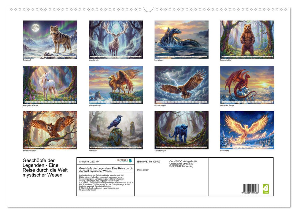 Geschöpfe der Legenden - Eine Reise durch die Welt mystischer Wesen (CALVENDO Wandkalender 2027)