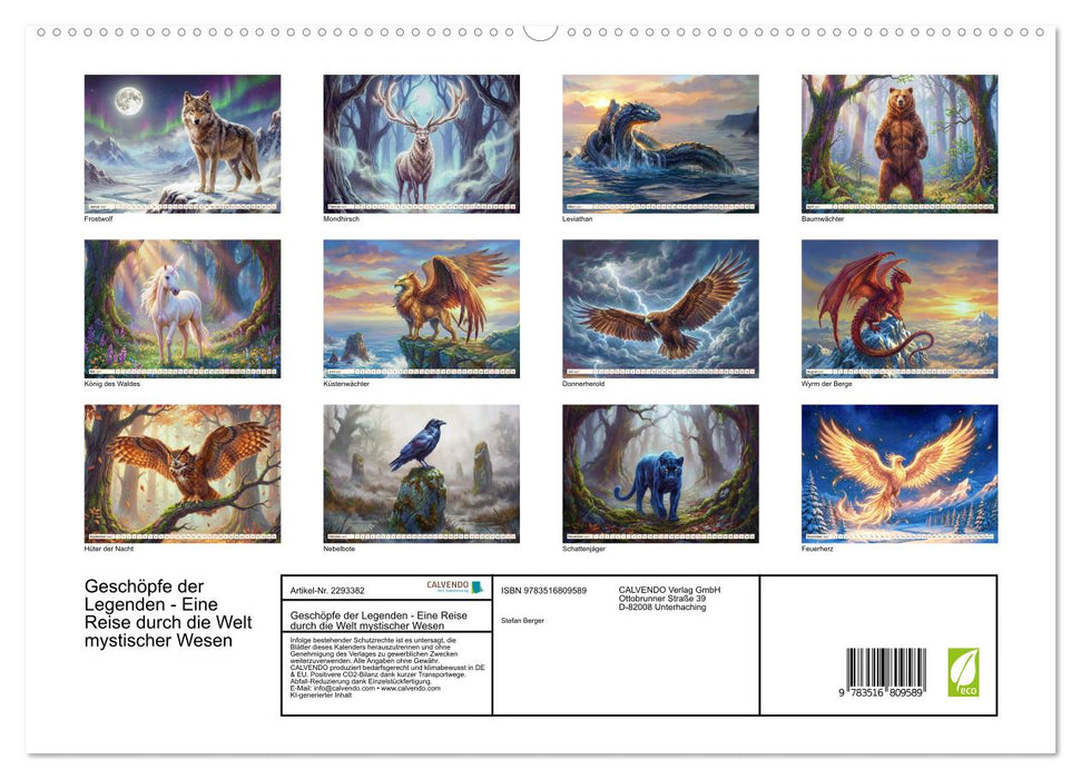 Geschöpfe der Legenden - Eine Reise durch die Welt mystischer Wesen (CALVENDO Premium Wandkalender 2027)