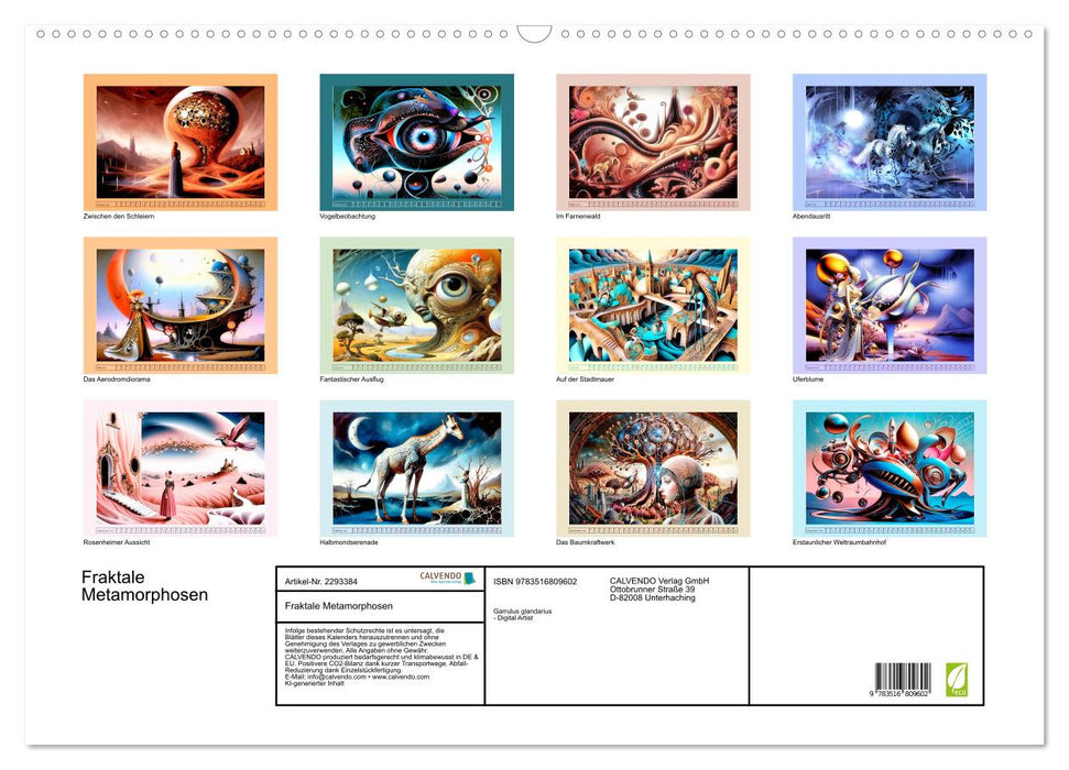 Fraktale Metamorphosen (CALVENDO Wandkalender 2027)