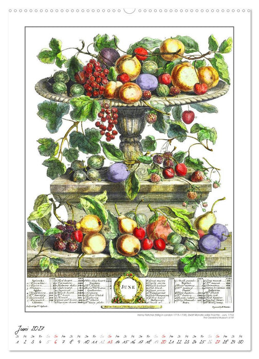 Henry Fletcher. Blumen und Früchte - Kunstkalender (CALVENDO Wandkalender 2027)