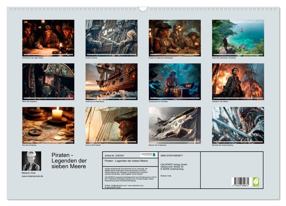 Piraten - Legenden der sieben Meere (CALVENDO Wandkalender 2027)