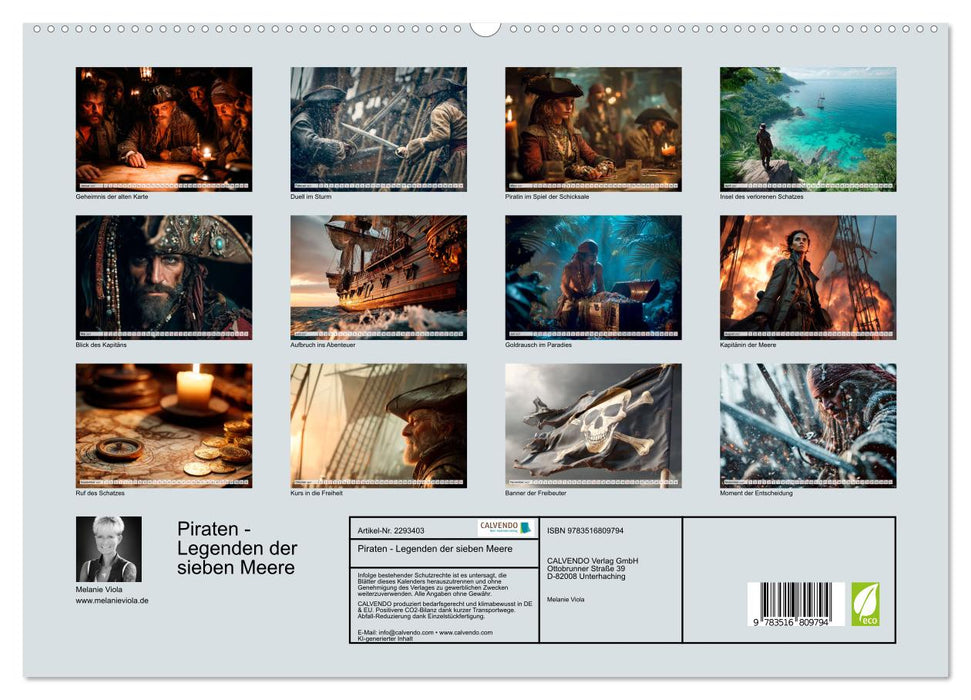 Piraten - Legenden der sieben Meere (CALVENDO Premium Wandkalender 2027)