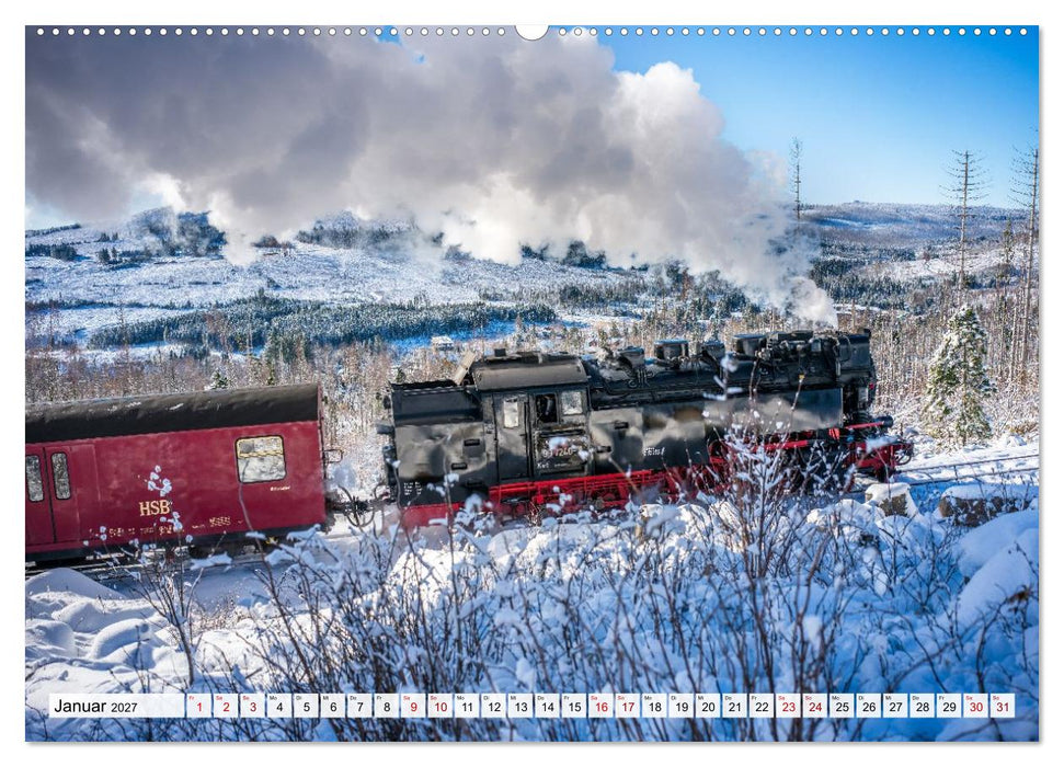 Dampflokomotiven im Harz - Eine Reise in die goldene Ära der Eisenbahn (CALVENDO Wandkalender 2027)