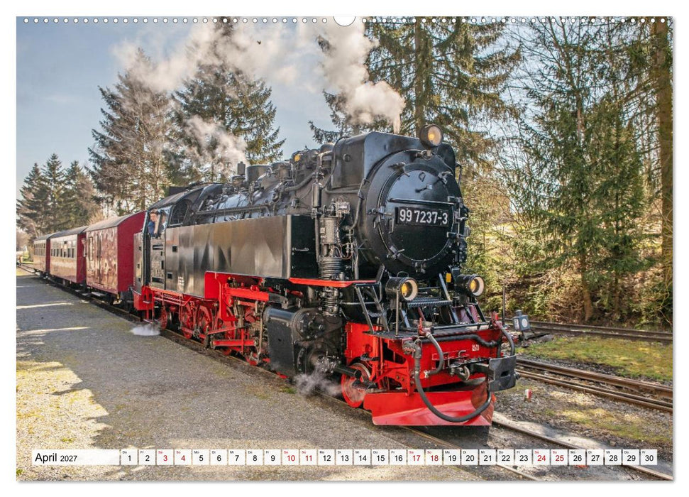 Dampflokomotiven im Harz - Eine Reise in die goldene Ära der Eisenbahn (CALVENDO Wandkalender 2027)