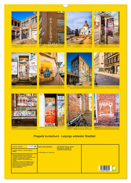 Plagwitz kunterbunt - Leipzigs wildester Stadtteil (CALVENDO Wandkalender 2027)