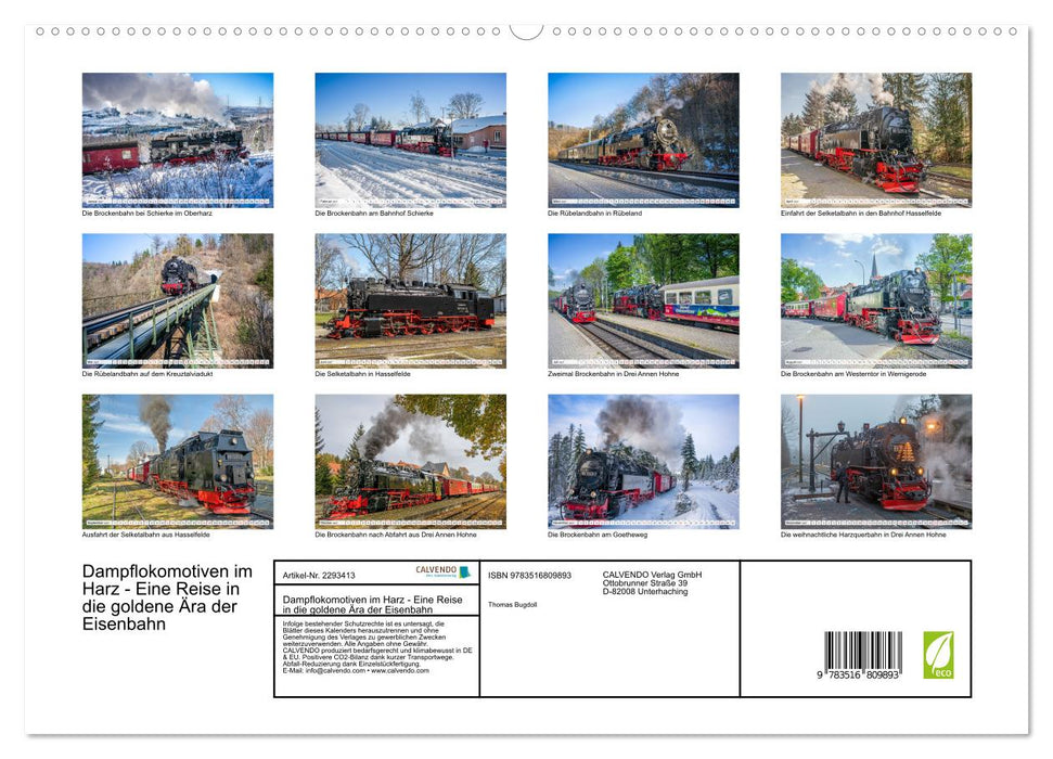 Dampflokomotiven im Harz - Eine Reise in die goldene Ära der Eisenbahn (CALVENDO Premium Wandkalender 2027)