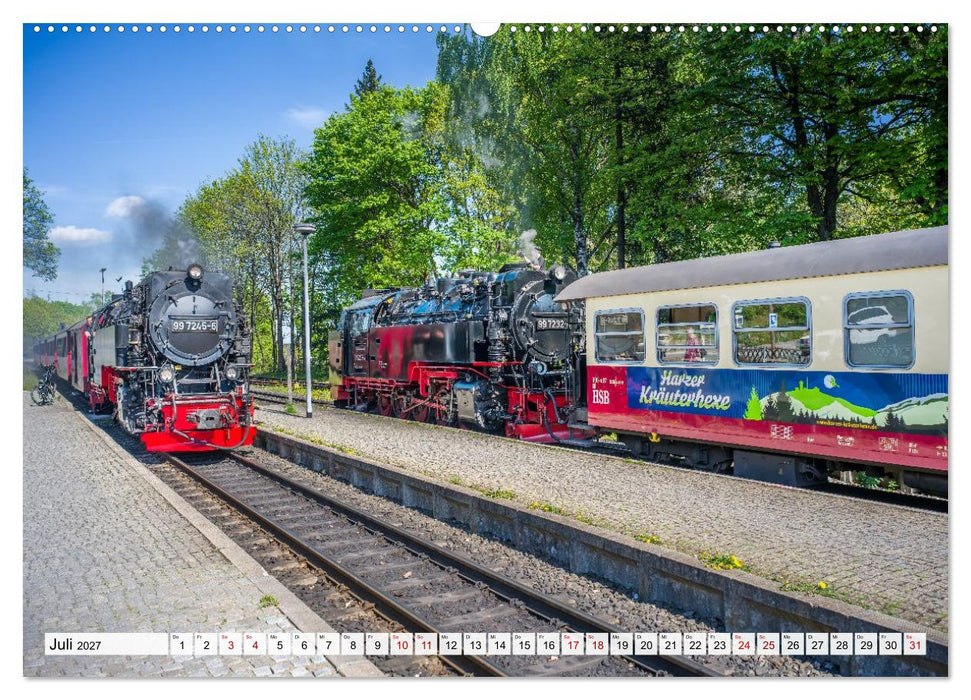 Dampflokomotiven im Harz - Eine Reise in die goldene Ära der Eisenbahn (CALVENDO Premium Wandkalender 2027)