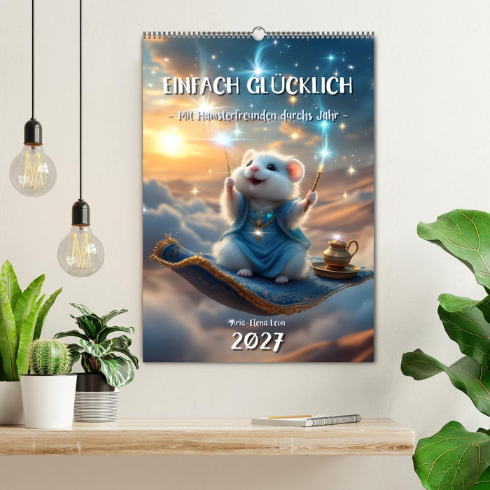 Einfach glücklich. Mit Hamsterfreunden durchs Jahr (CALVENDO Wandkalender 2027)