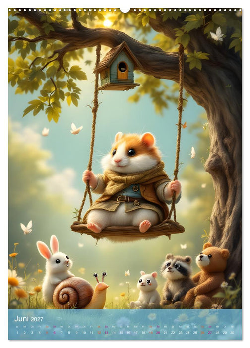 Einfach glücklich. Mit Hamsterfreunden durchs Jahr (CALVENDO Wandkalender 2027)