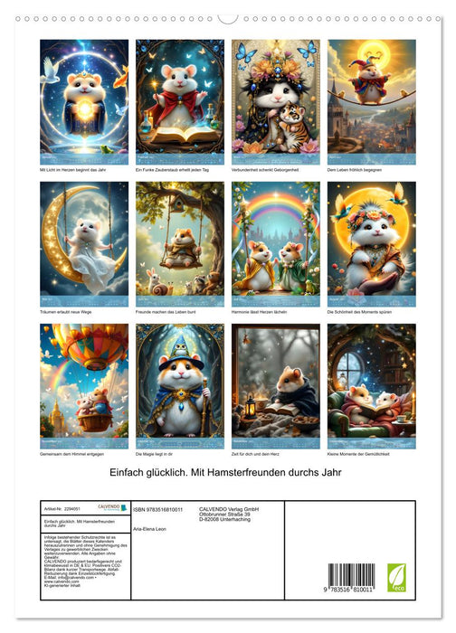 Einfach glücklich. Mit Hamsterfreunden durchs Jahr (CALVENDO Premium Wandkalender 2027)