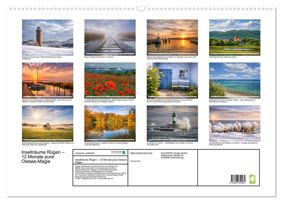 Inselträume Rügen – 12 Monate pure Ostsee-Magie (CALVENDO Wandkalender 2027)