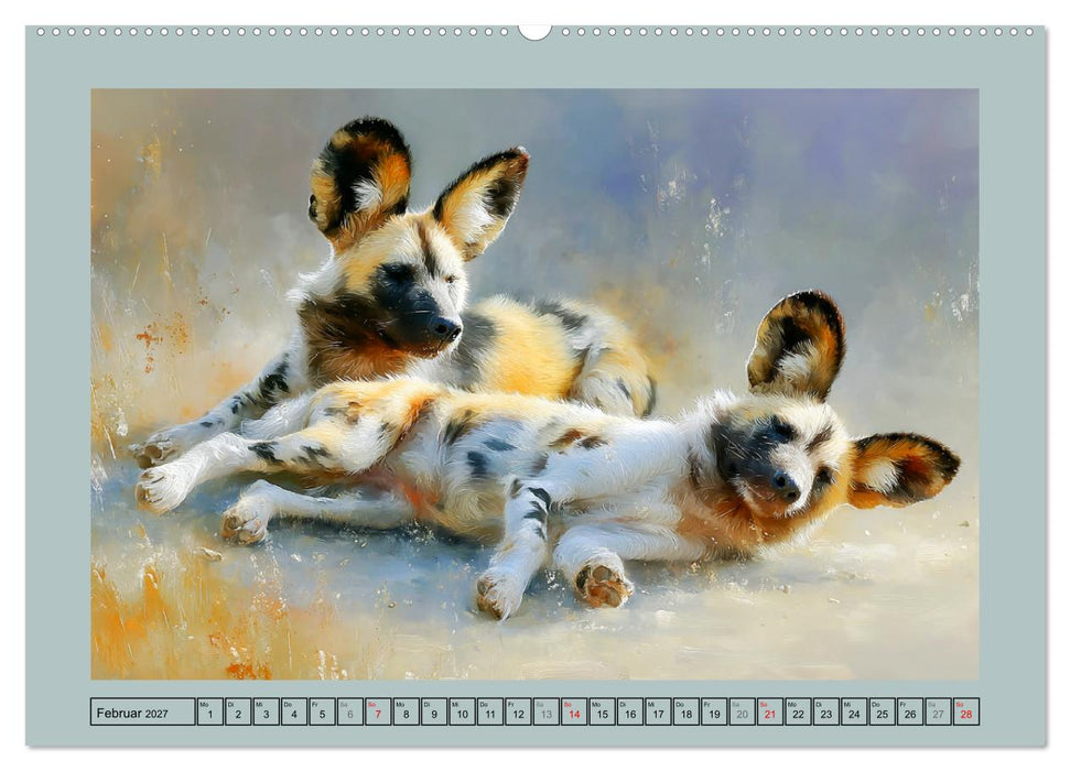 Wildhunde. Afrikas erfolgreiche Jäger (CALVENDO Premium Wandkalender 2027)