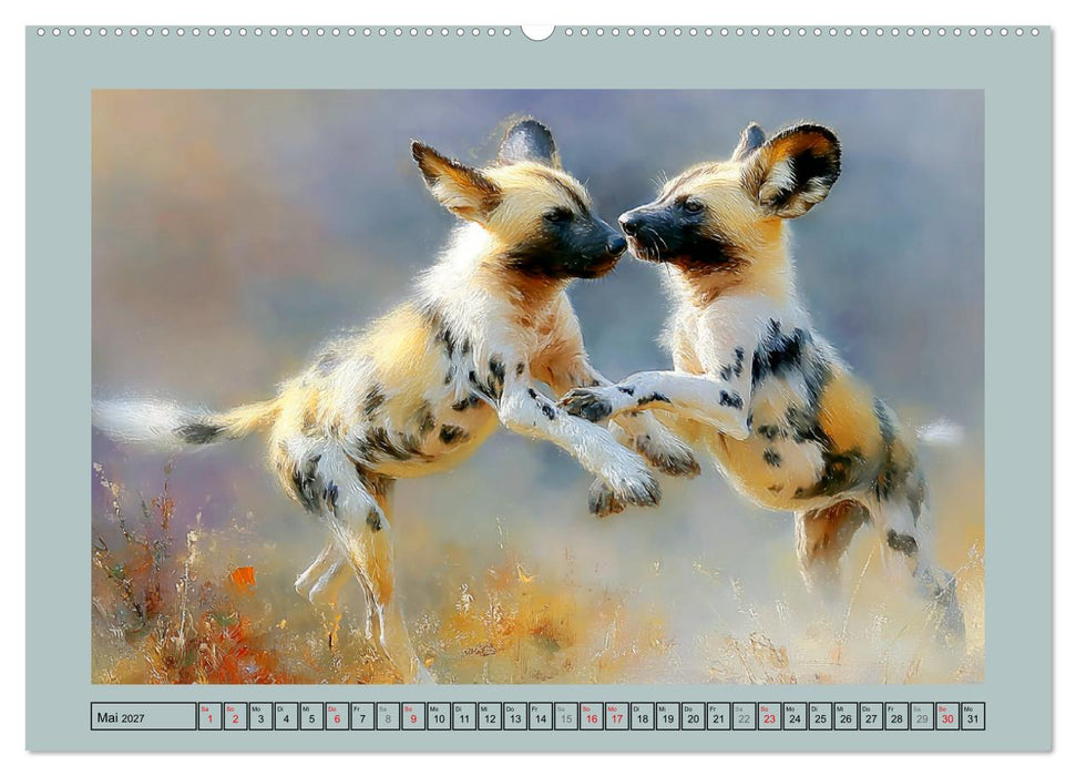 Wildhunde. Afrikas erfolgreiche Jäger (CALVENDO Premium Wandkalender 2027)