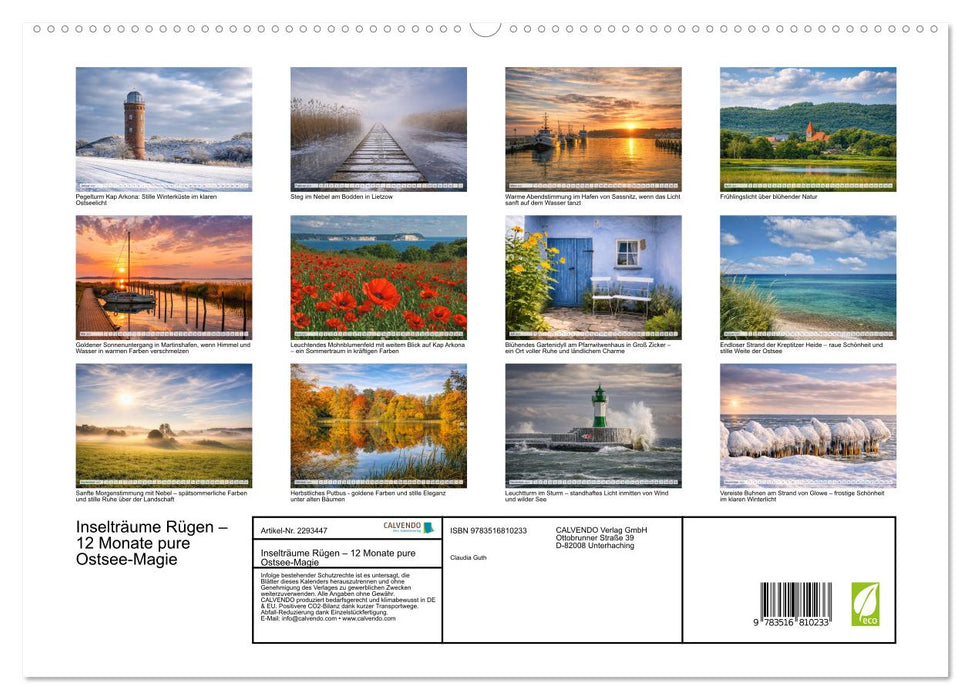 Inselträume Rügen – 12 Monate pure Ostsee-Magie (CALVENDO Premium Wandkalender 2027)