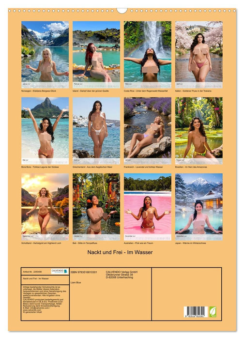 Nackt und Frei - Im Wasser (CALVENDO Wandkalender 2027)