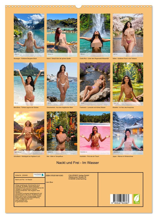 Nackt und Frei - Im Wasser (CALVENDO Premium Wandkalender 2027)