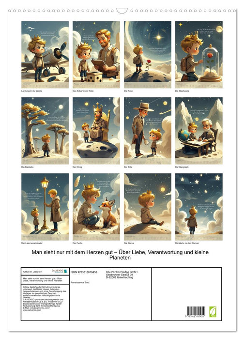 Man sieht nur mit dem Herzen gut – Über Liebe, Verantwortung und kleine Planeten (CALVENDO Wandkalender 2027)