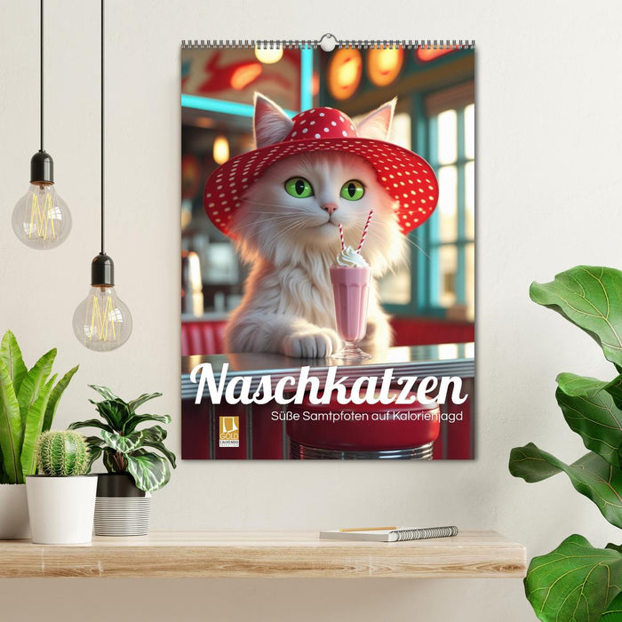 Naschkatzen – Süße Samtpfoten auf Kalorienjagd (CALVENDO Wandkalender 2027)