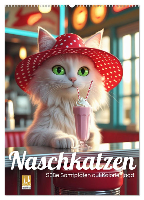 Naschkatzen – Süße Samtpfoten auf Kalorienjagd (CALVENDO Wandkalender 2027)