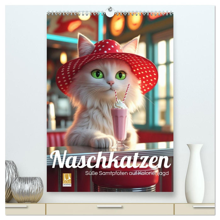 Naschkatzen – Süße Samtpfoten auf Kalorienjagd (CALVENDO Premium Wandkalender 2027)