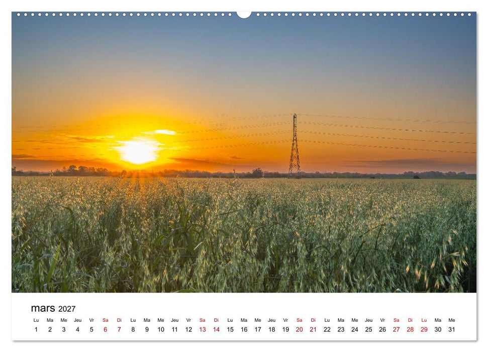 Couchers de soleil magiques – Jeux de lumière entre ciel et terre (CALVENDO Calendrier mensuel 2027)