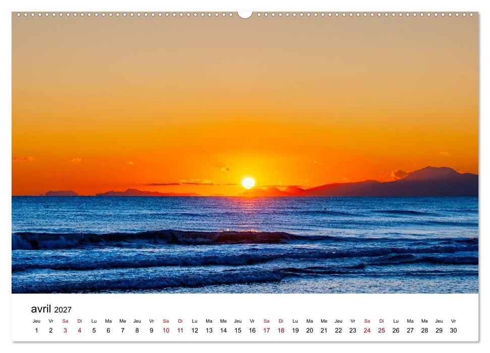 Couchers de soleil magiques – Jeux de lumière entre ciel et terre (CALVENDO Calendrier mensuel 2027)
