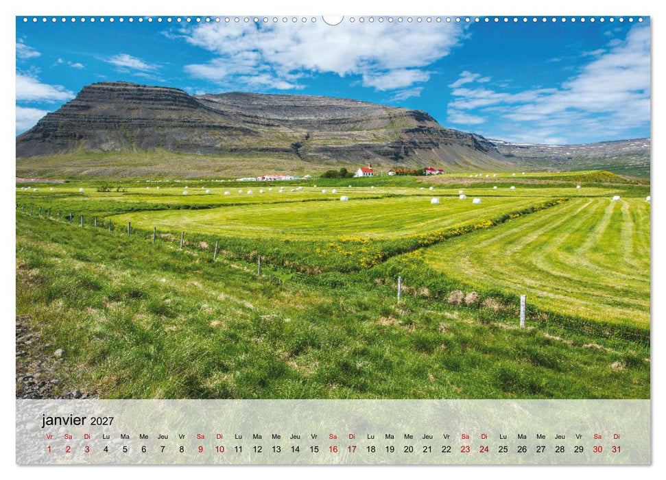 L'été en Islande (CALVENDO Calendrier mensuel 2027)