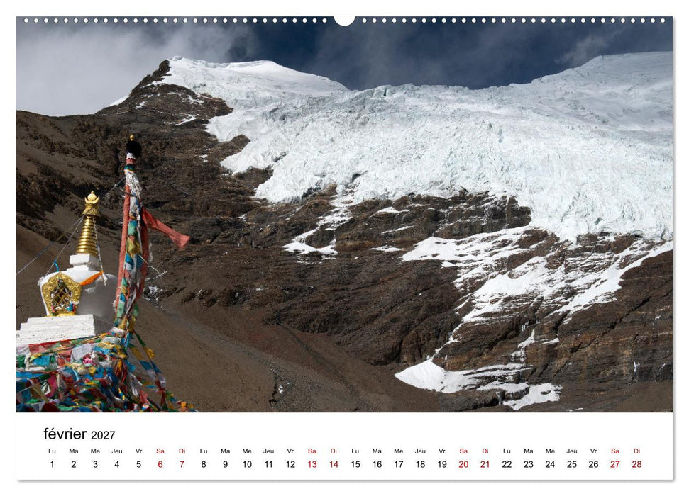 Monastères et paysages du Tibet (CALVENDO Calendrier mensuel 2027)
