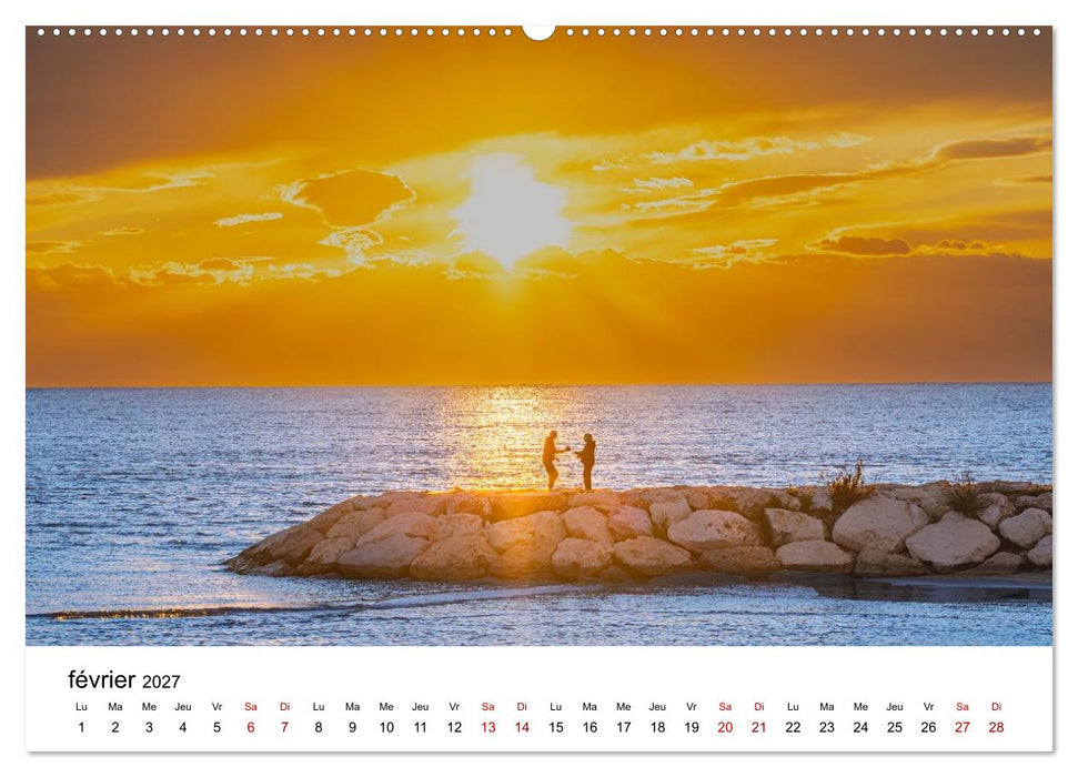 Couchers de soleil magiques – Jeux de lumière entre ciel et terre (CALVENDO Calendrier supérieur 2027)