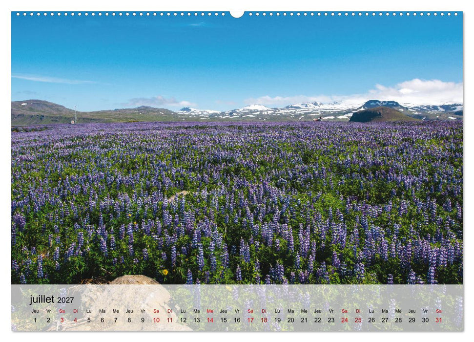 L'été en Islande (CALVENDO Calendrier supérieur 2027)