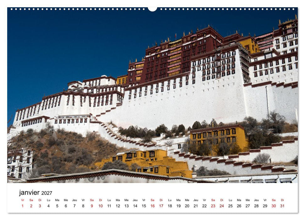 Monastères et paysages du Tibet (CALVENDO Calendrier supérieur 2027)