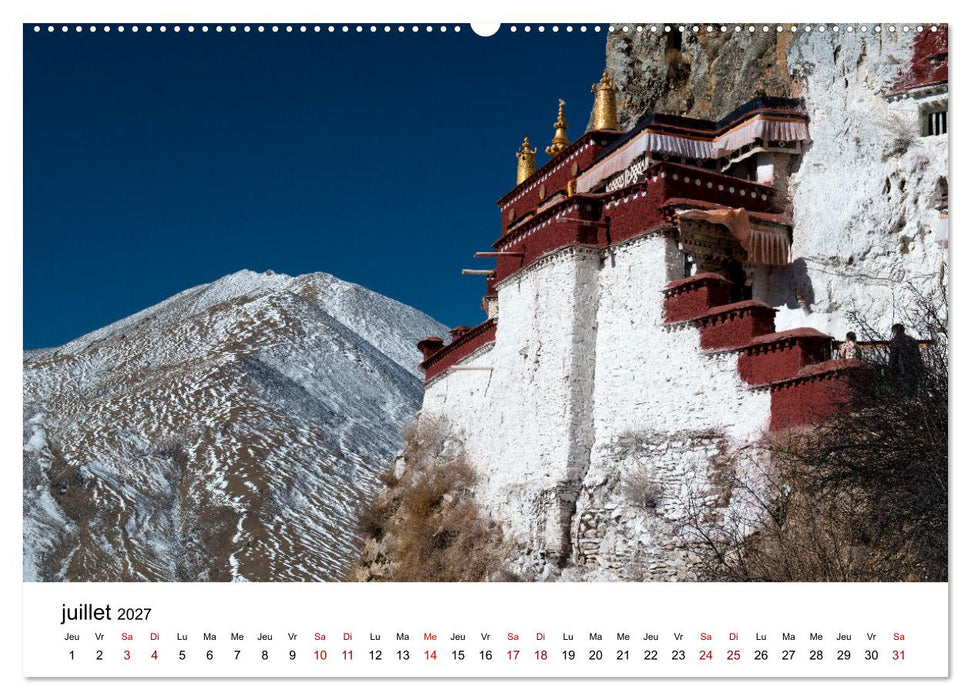Monastères et paysages du Tibet (CALVENDO Calendrier supérieur 2027)