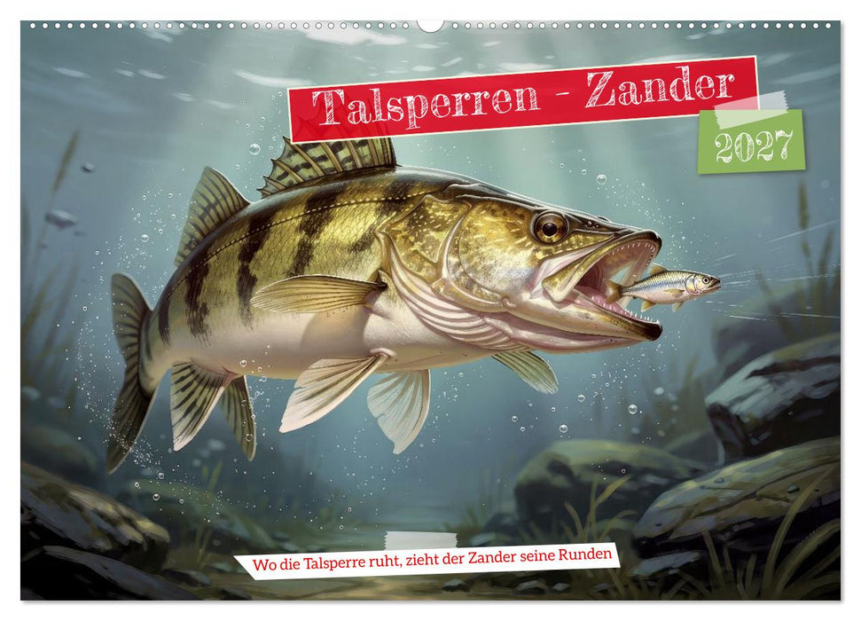 Talsperren - Zander (CALVENDO Wandkalender 2027)